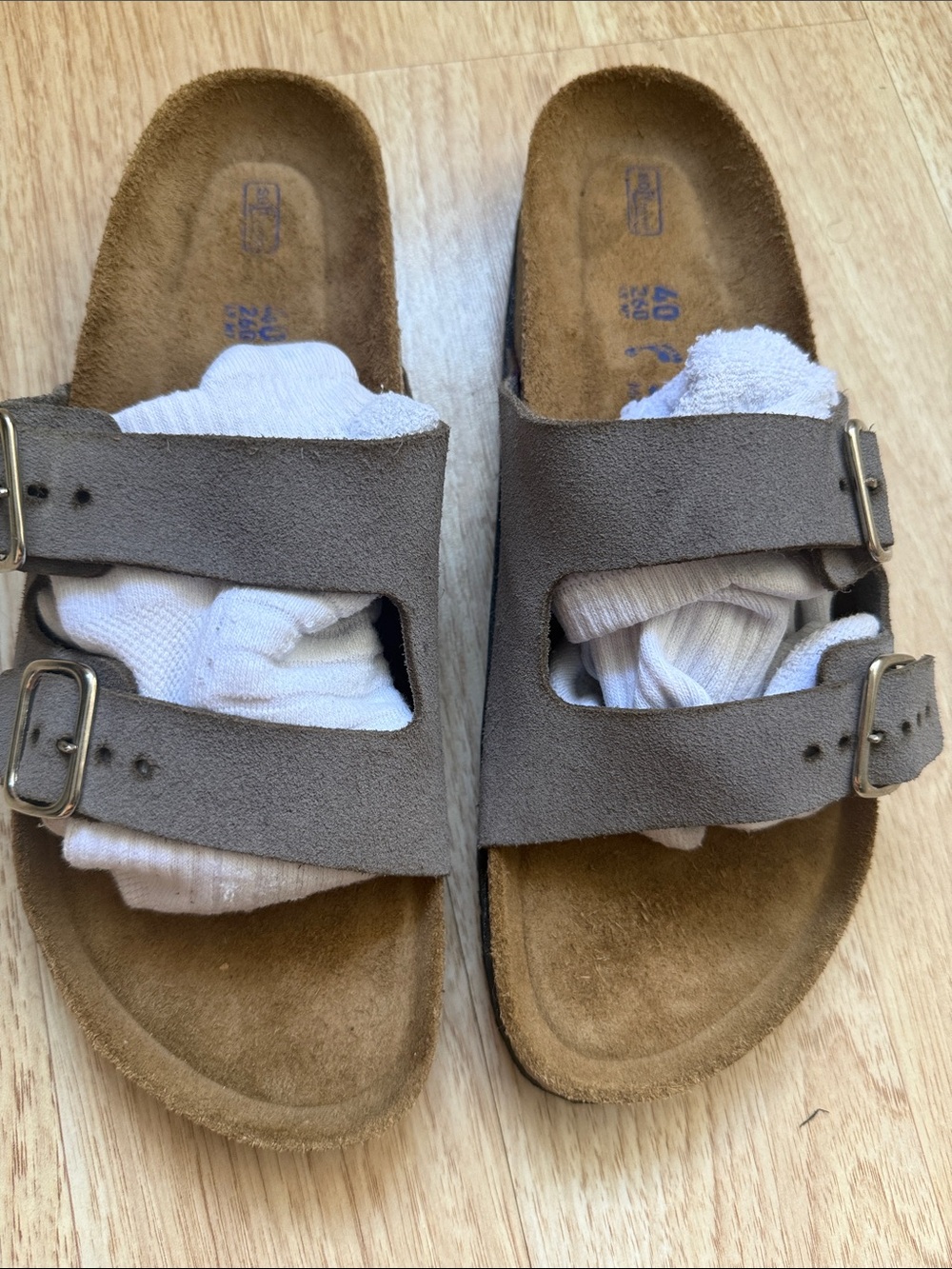 Birkenstock Unisex Soft Footbed Leather Sandals Men 7/Women 9